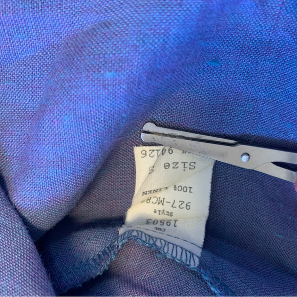 CP SHADES SAUSALITO TUNIC SHIRT JACKET OVERSIZED S HAND-DYED VTG USA BLUE PURPLE - Picture 8 of 10